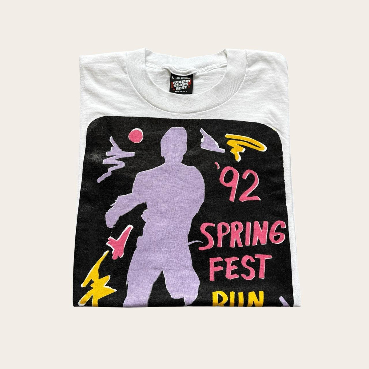 Vintage 90s USA Spring Fest run Wisconsin Road race running t-shirt