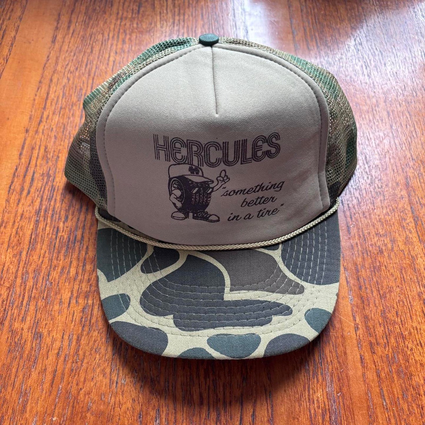 Vintage USA Hercules tires car garage automobile graphic trucker cap