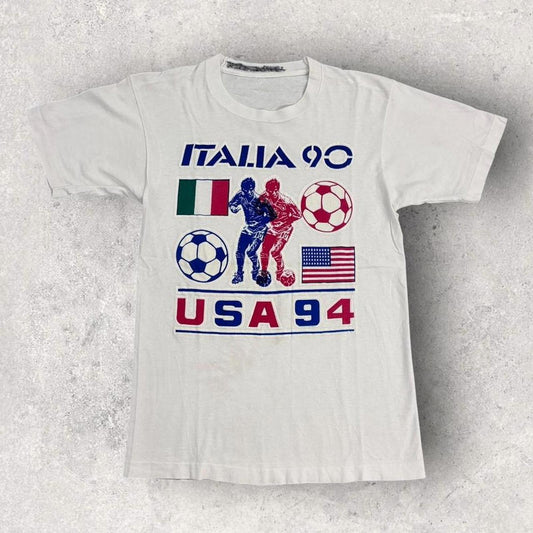Vintage 90s USA Italy World Cup USA World Cup football tournament t-shirt
