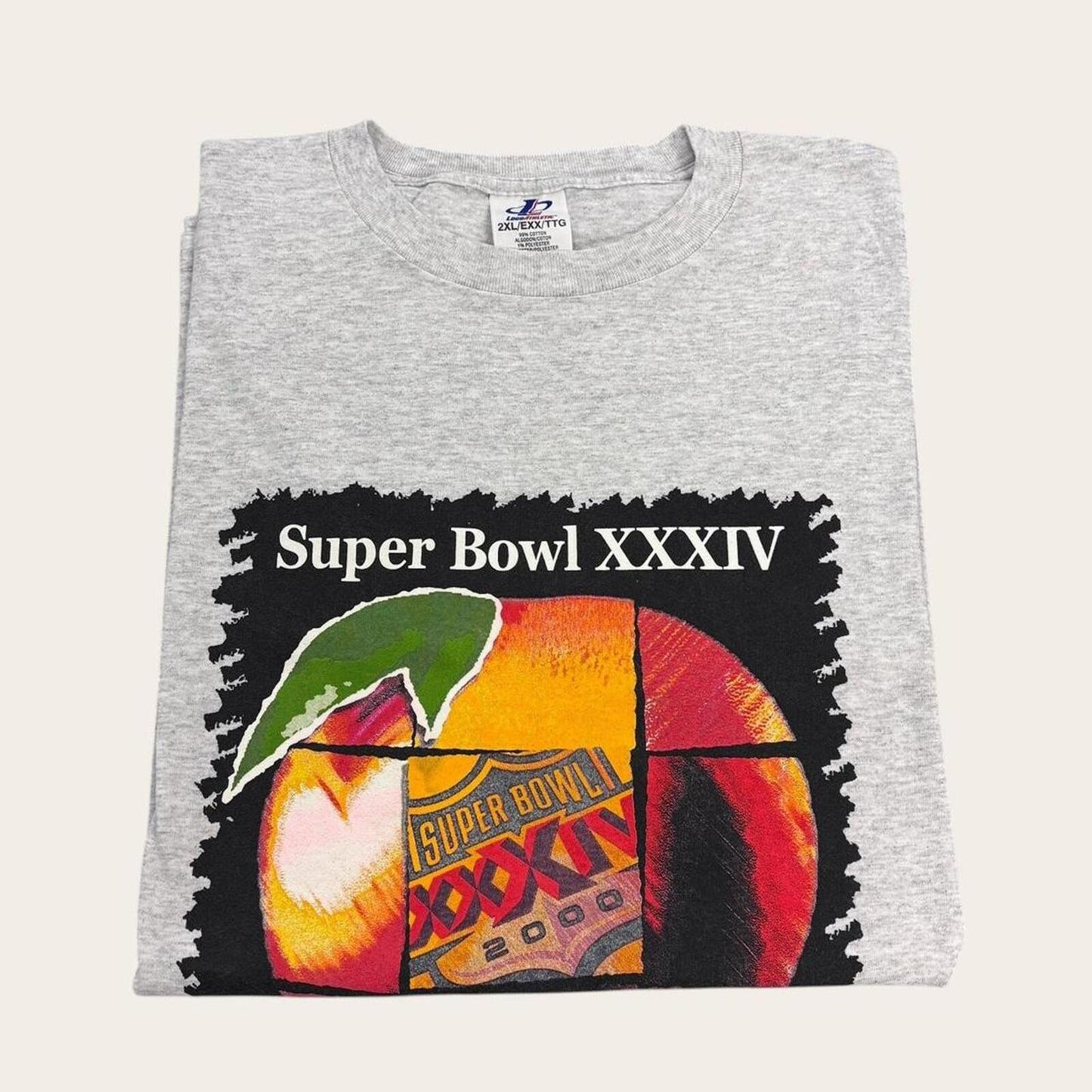 Vintage Y2K Super Bowl 34 Atlanta NFL American Football graphic t-shirt