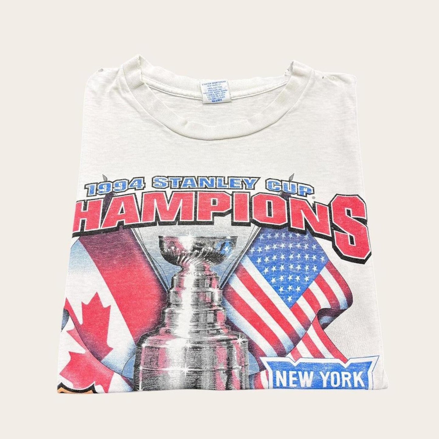 Vintage 90s USA New York Rangers NHL ice hockey Stanley Cup Champions t-shirt