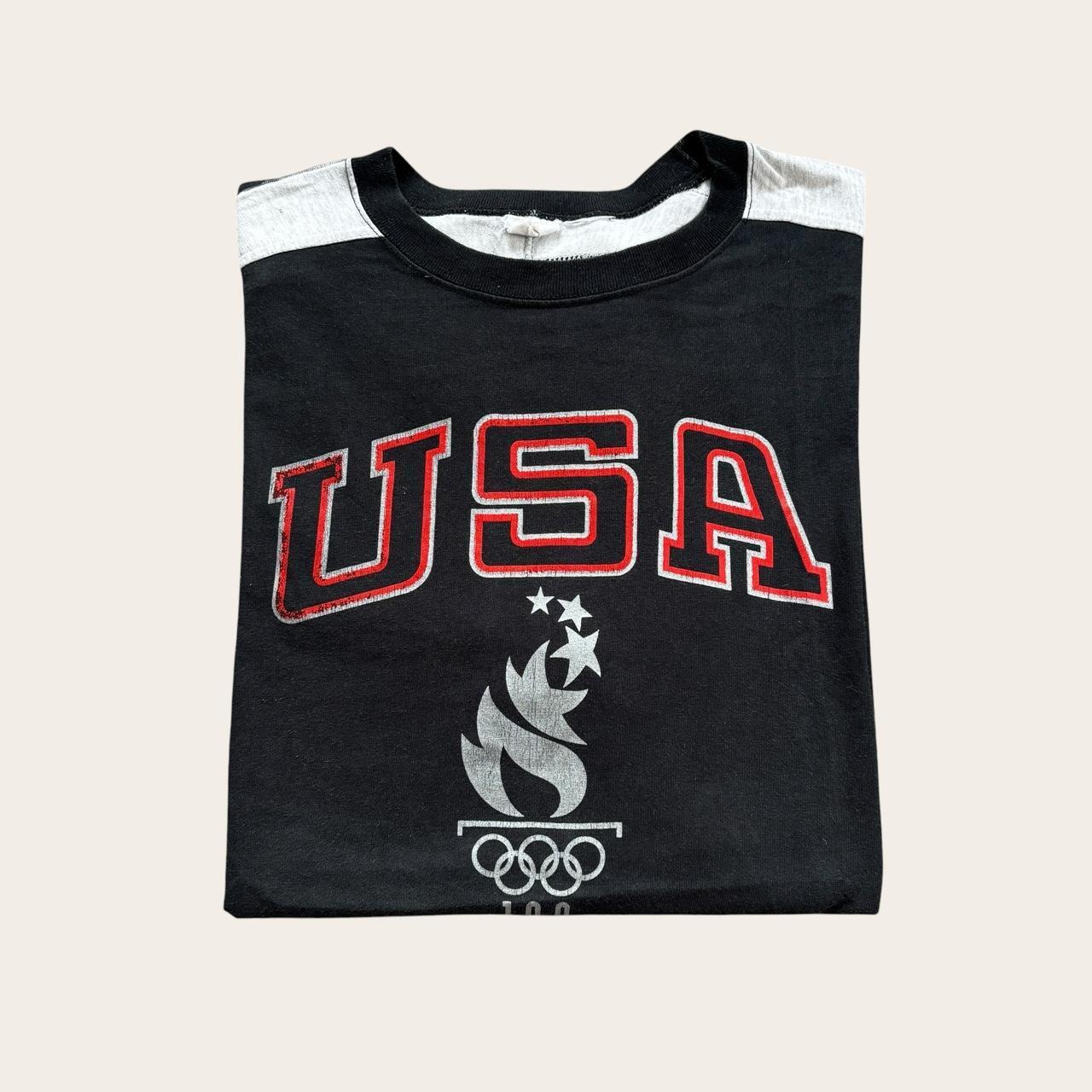 Vintage 90s USA Atlanta Olympics summer games athletics two tone t-shirt
