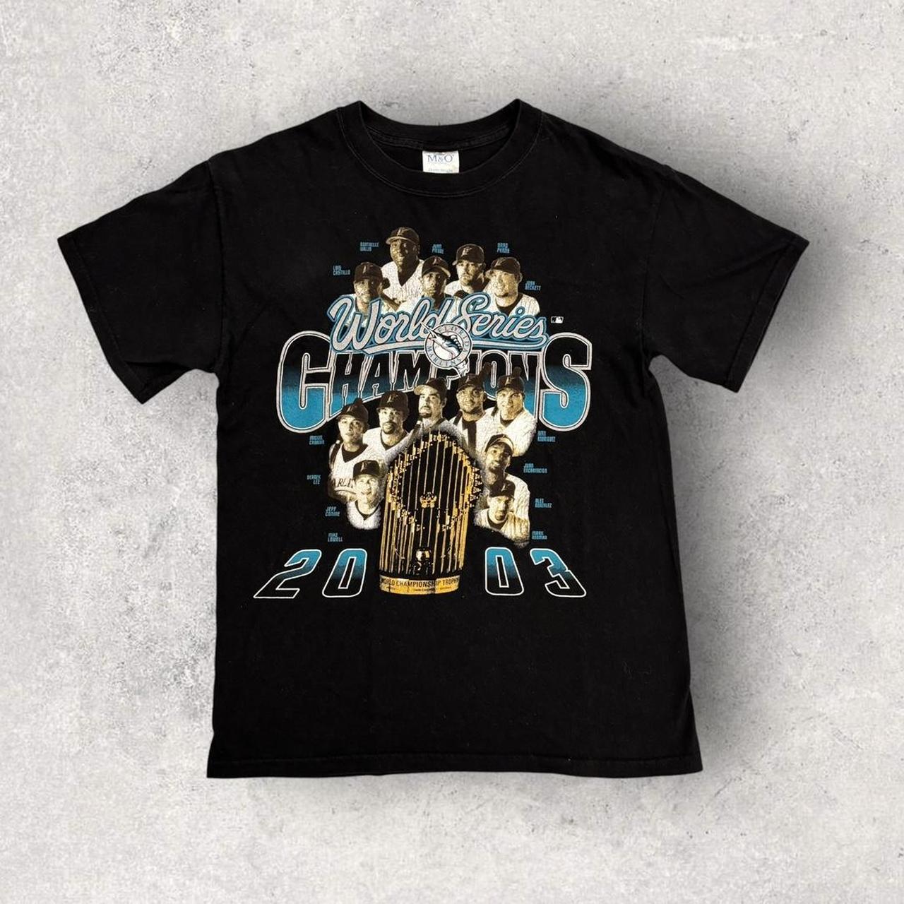 Vintage Y2K Florida Marlins MLB World Series Champions 2003 graphic t-shirt