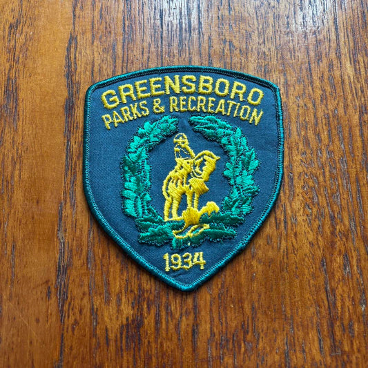 Vintage 90s USA Greensboro parks recreation North Carolina embroidered patch
