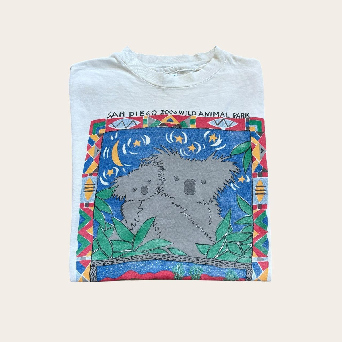 Vintage 90s USA San Diego zoo Australian koalas nature wildlife t-shirt
