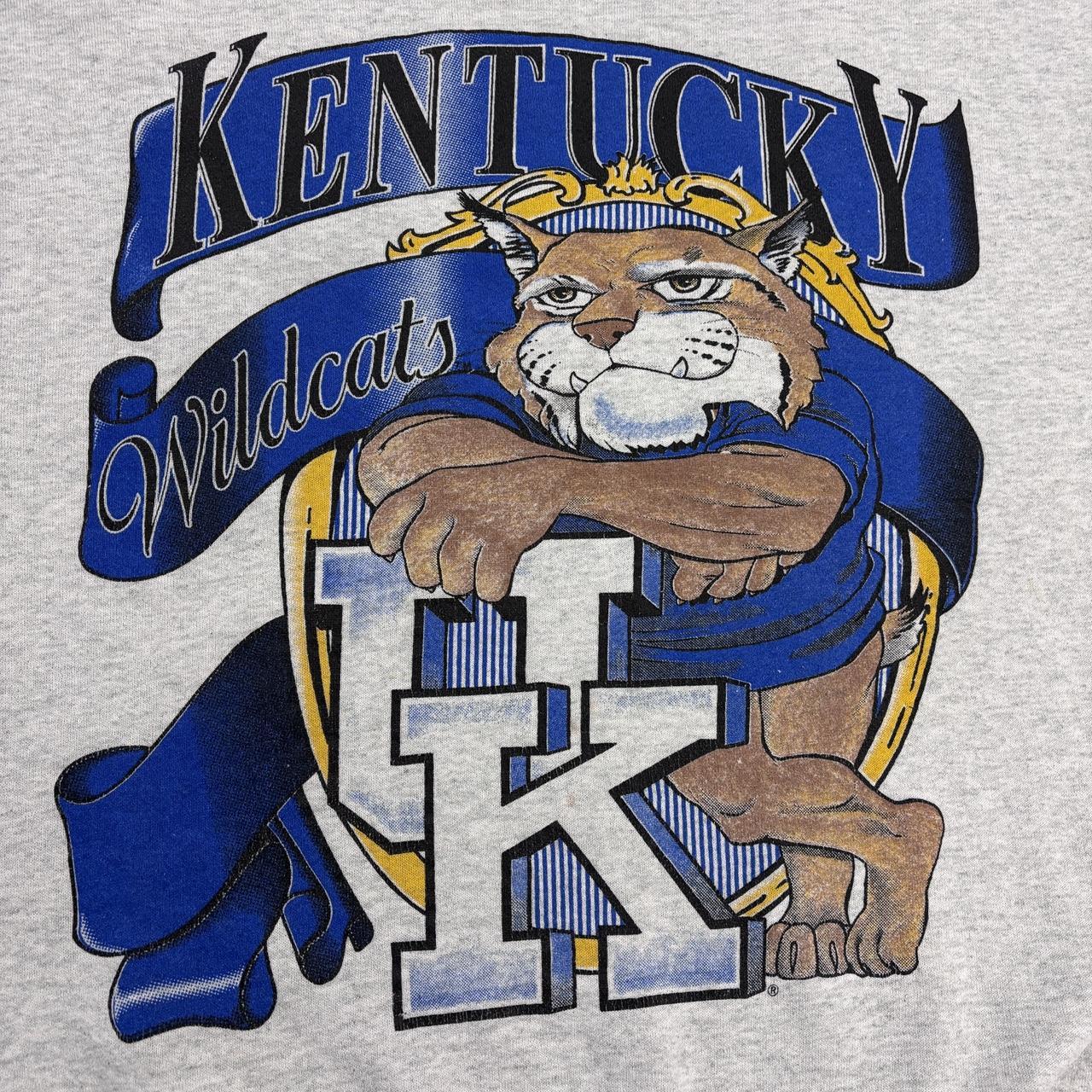 Vintage 90s USA university of Kentucky wildcats varsity mascot graphic sweatshirt
