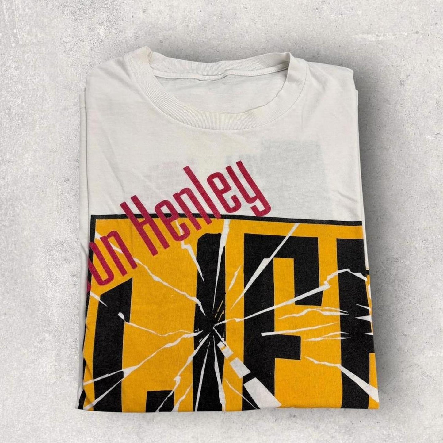 Vintage 80s USA Don Henley Eagles music tour band t-shirt