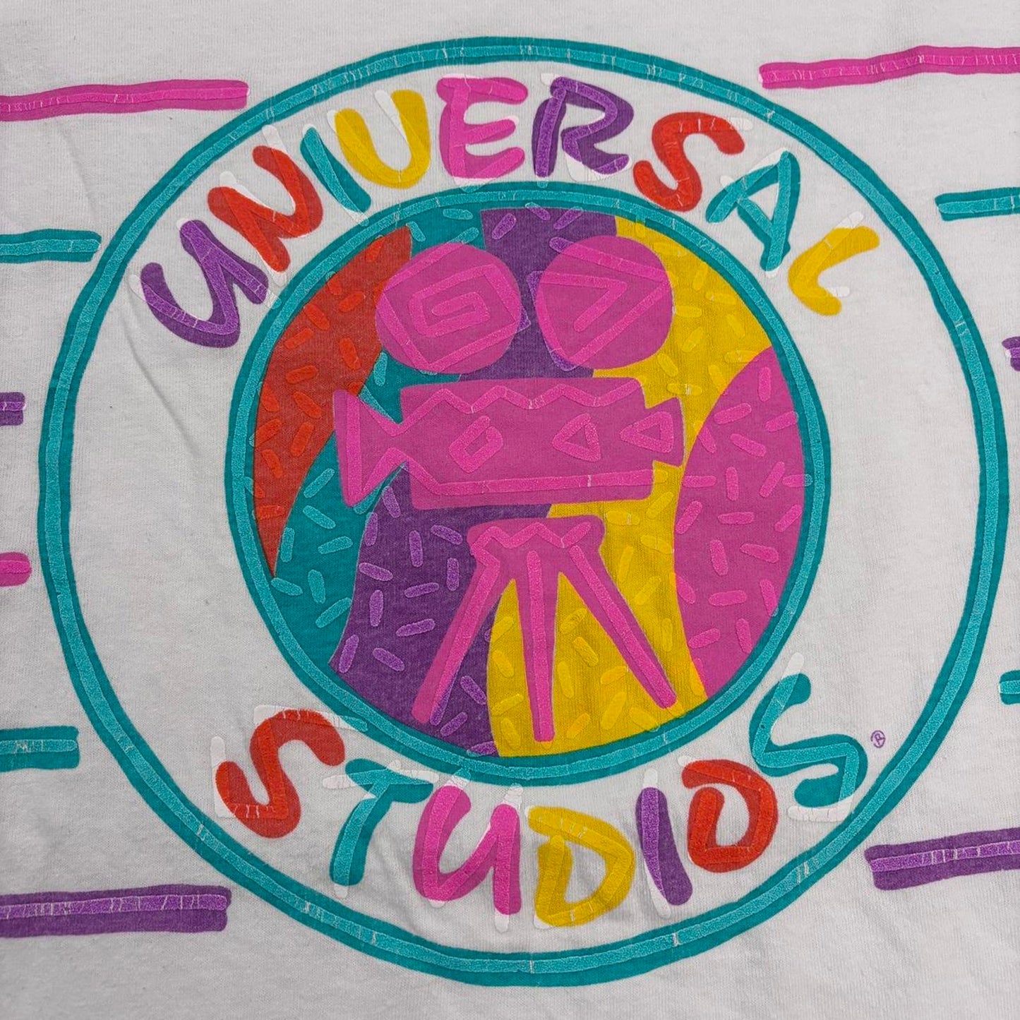Vintage 90s USA Universal Studios movie theme park graphic t-shirt