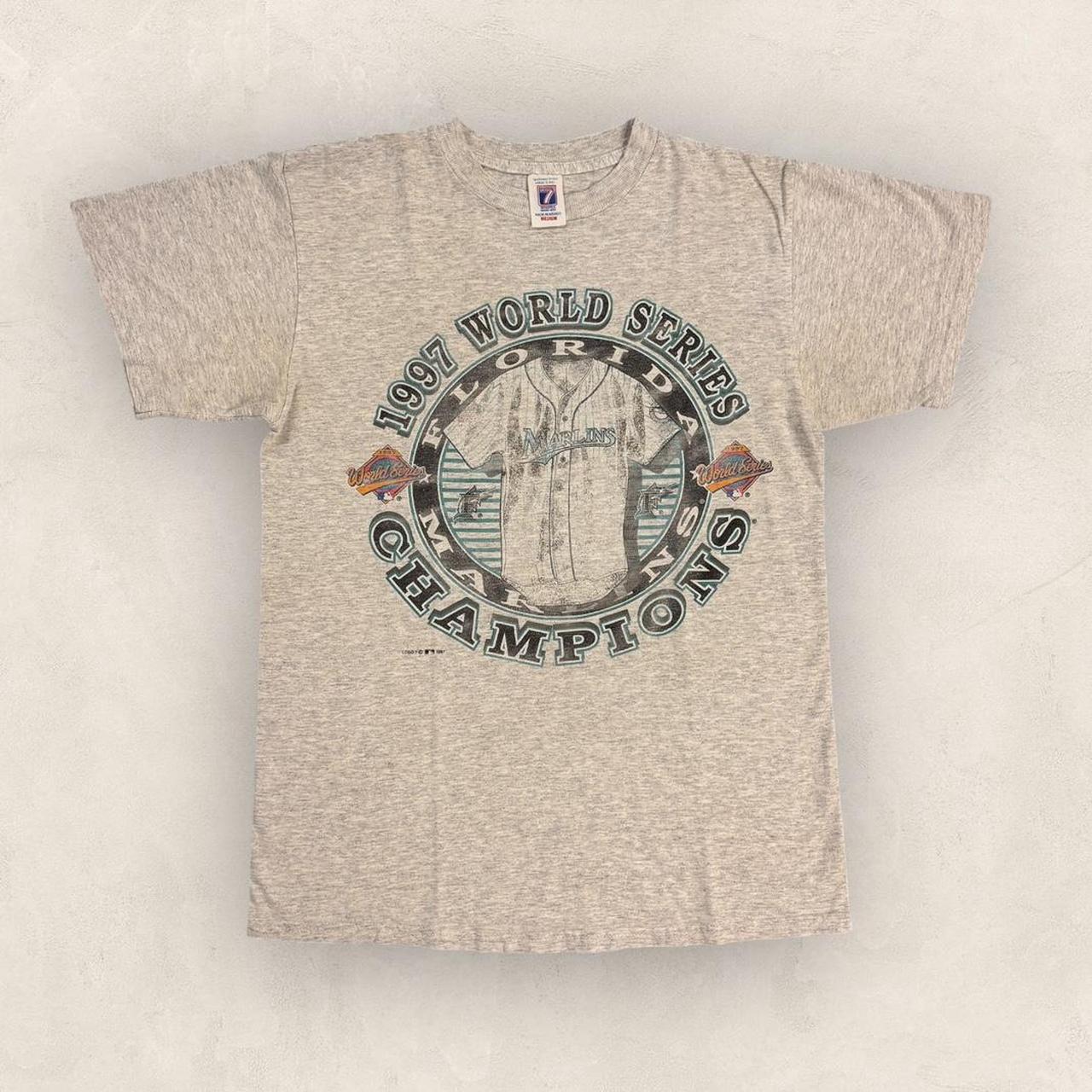 Vintage 90s USA Florida Marlins MLB baseball World Series Champions graphic t-shirt