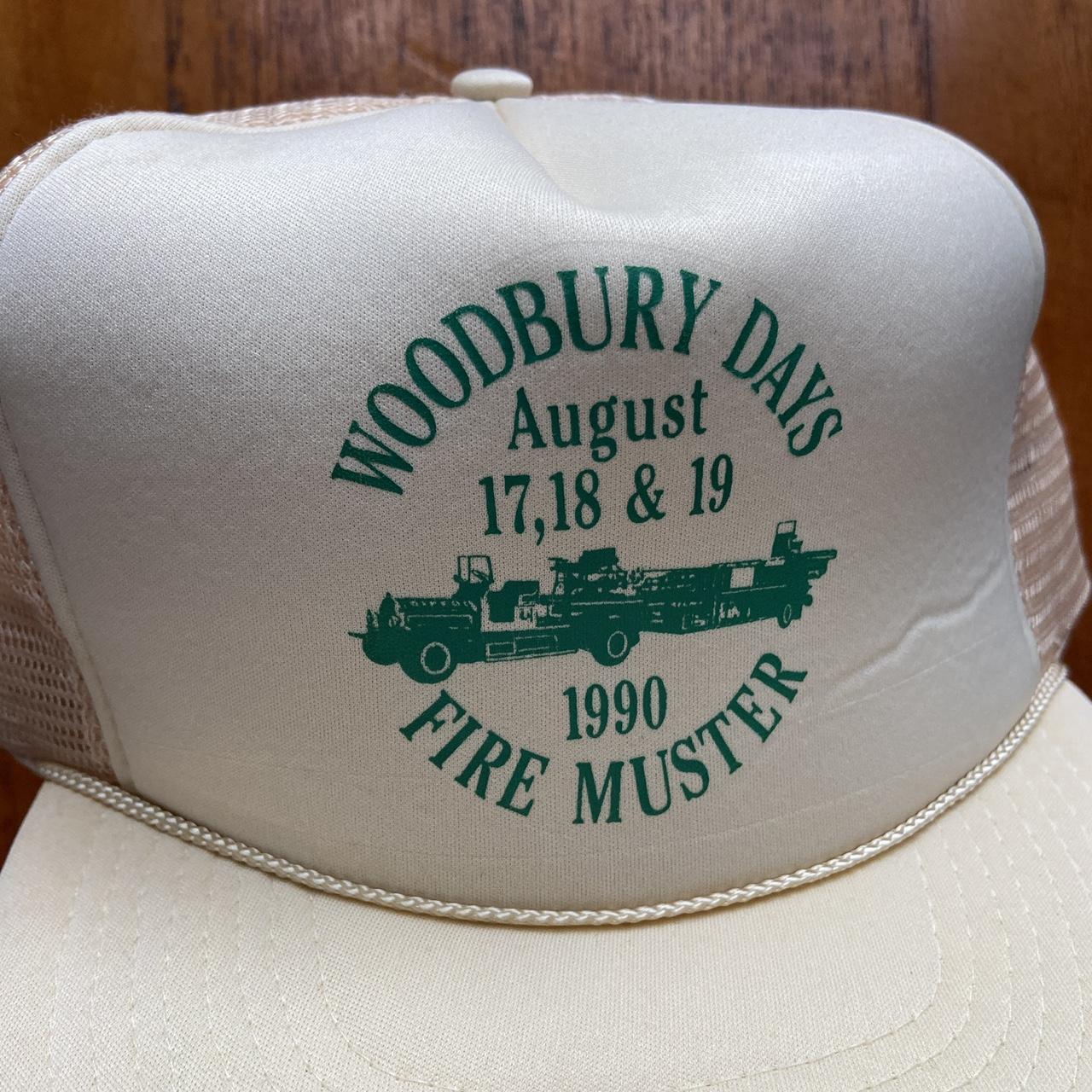 Vintage 90s USA Woodbury days festival Minnesota fire muster graphic trucker cap