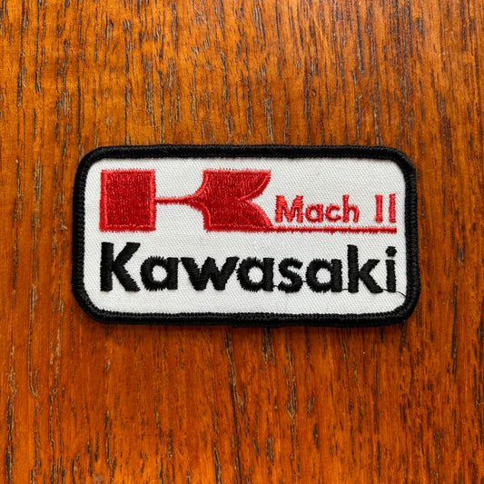 Vintage 80s USA Kawasaki Mach 2 motorbike motorcycle embroidered patch