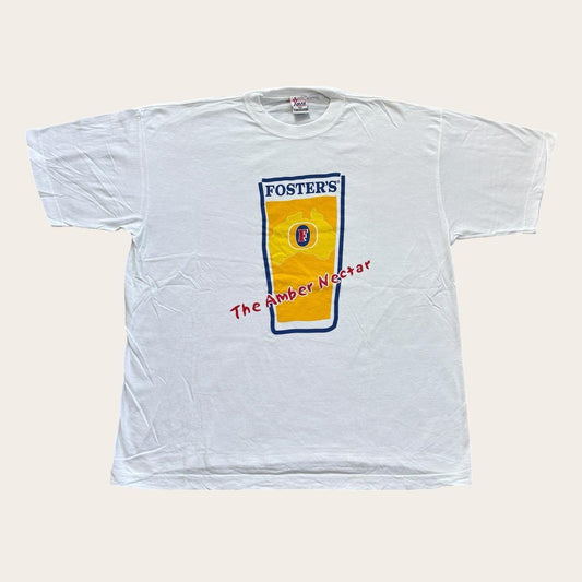 Vintage 90s Fosters lager Australia the amber nectar beer t-shirt
