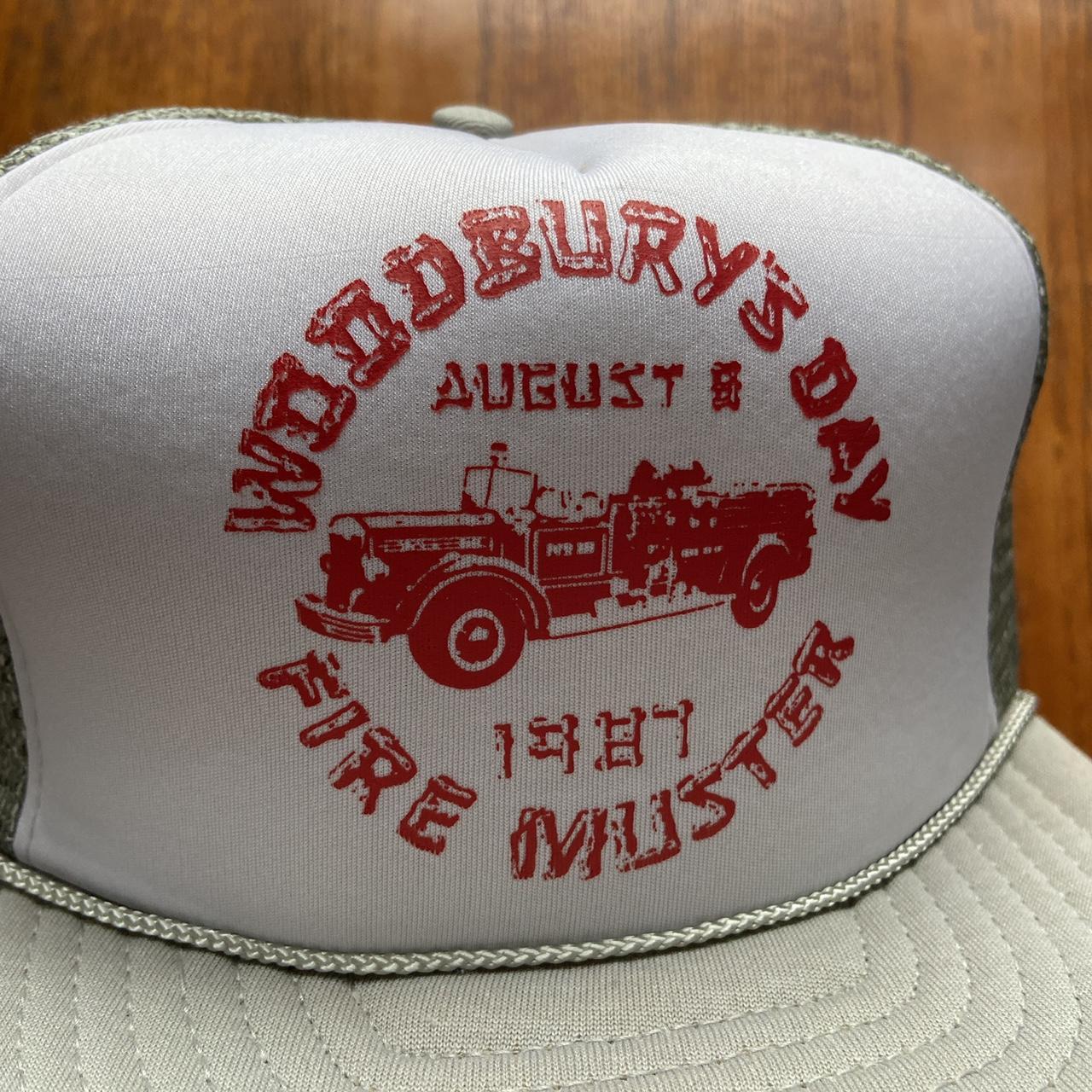 Vintage 80s USA Woodbury days festival Minnesota fire muster graphic trucker cap