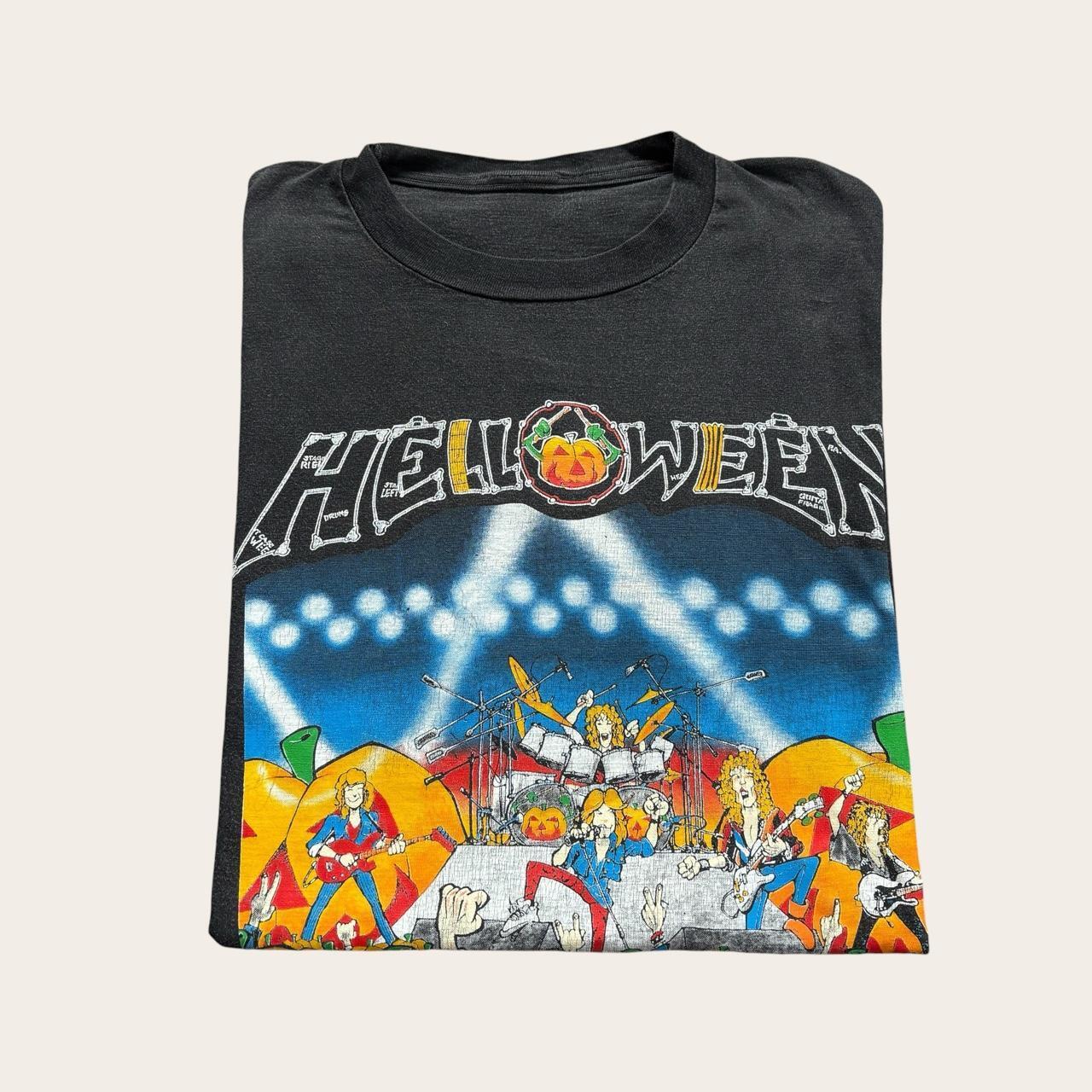 Vintage 80s Helloween live the UK heavy metal rock music band t-shirt