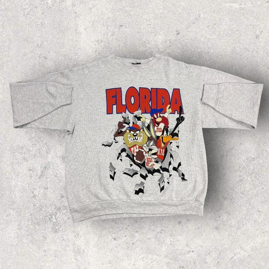 Vintage 90s USA Looney Tunes Florida State varsity graphic sweatshirt