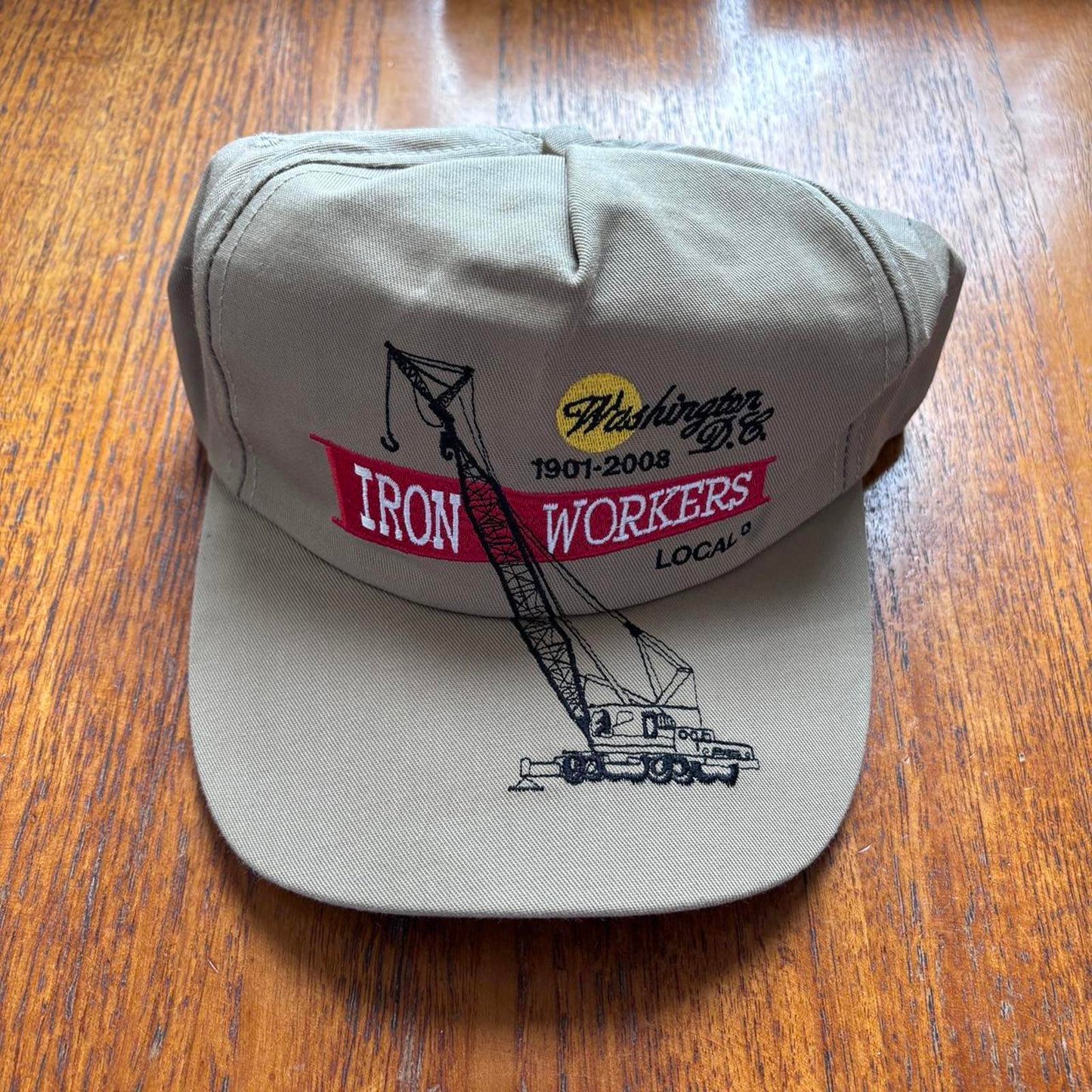 Vintage Y2K Iron workers local crew Washington DC construction baseball cap