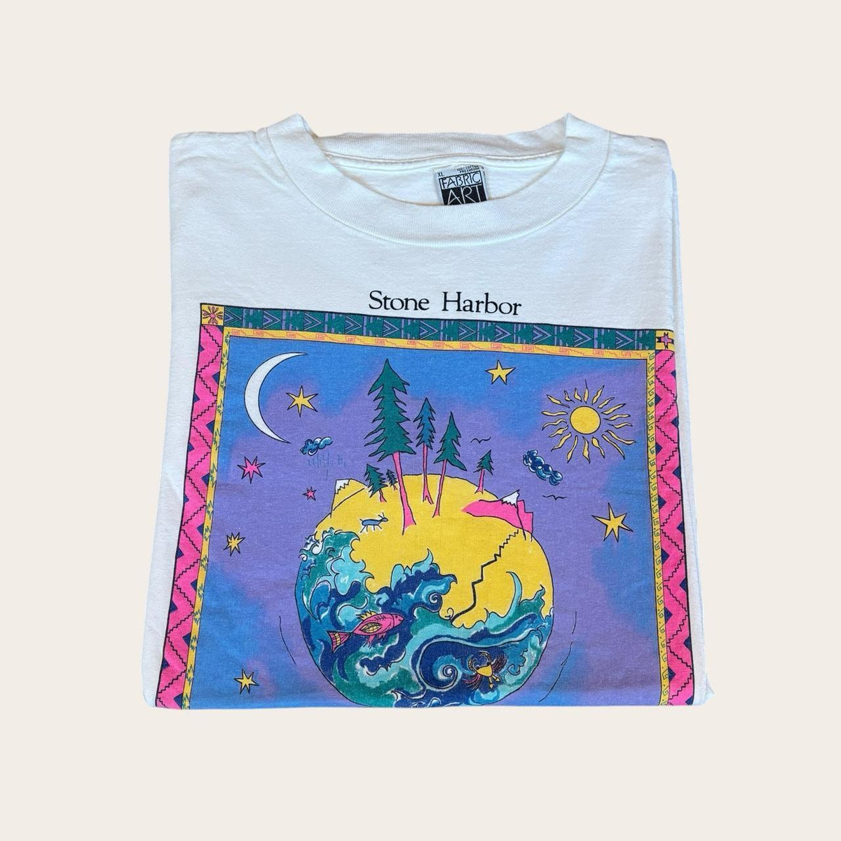 Vintage 90s USA Stone Harbour New Jersey no place like home souvenir t-shirt