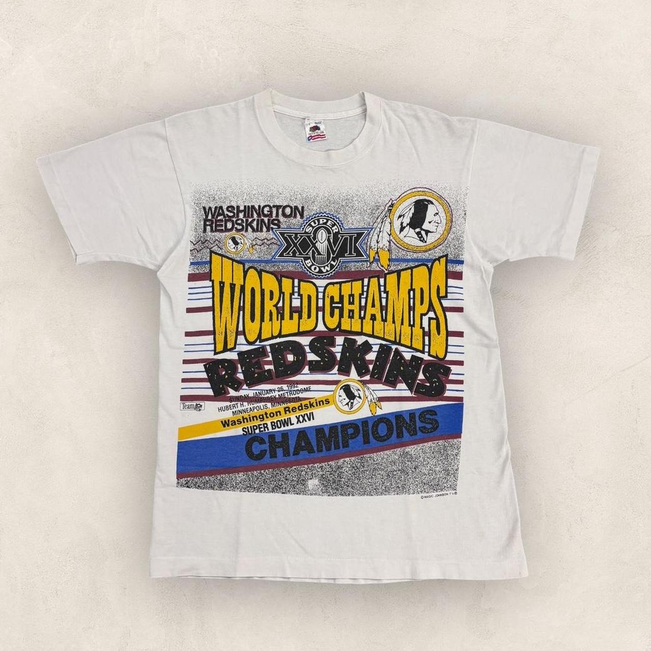 Vintage 90s USA Washington Redskins Super Bowl 26 Champions NFL American Football t-shirt