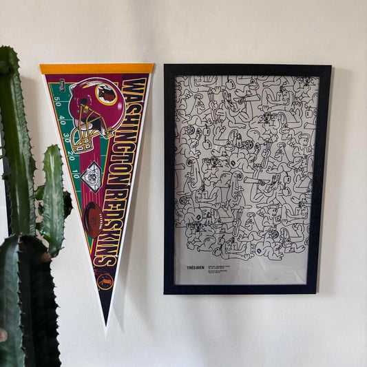 Vintage 90s USA Washington Redskins NFL American Football pennant