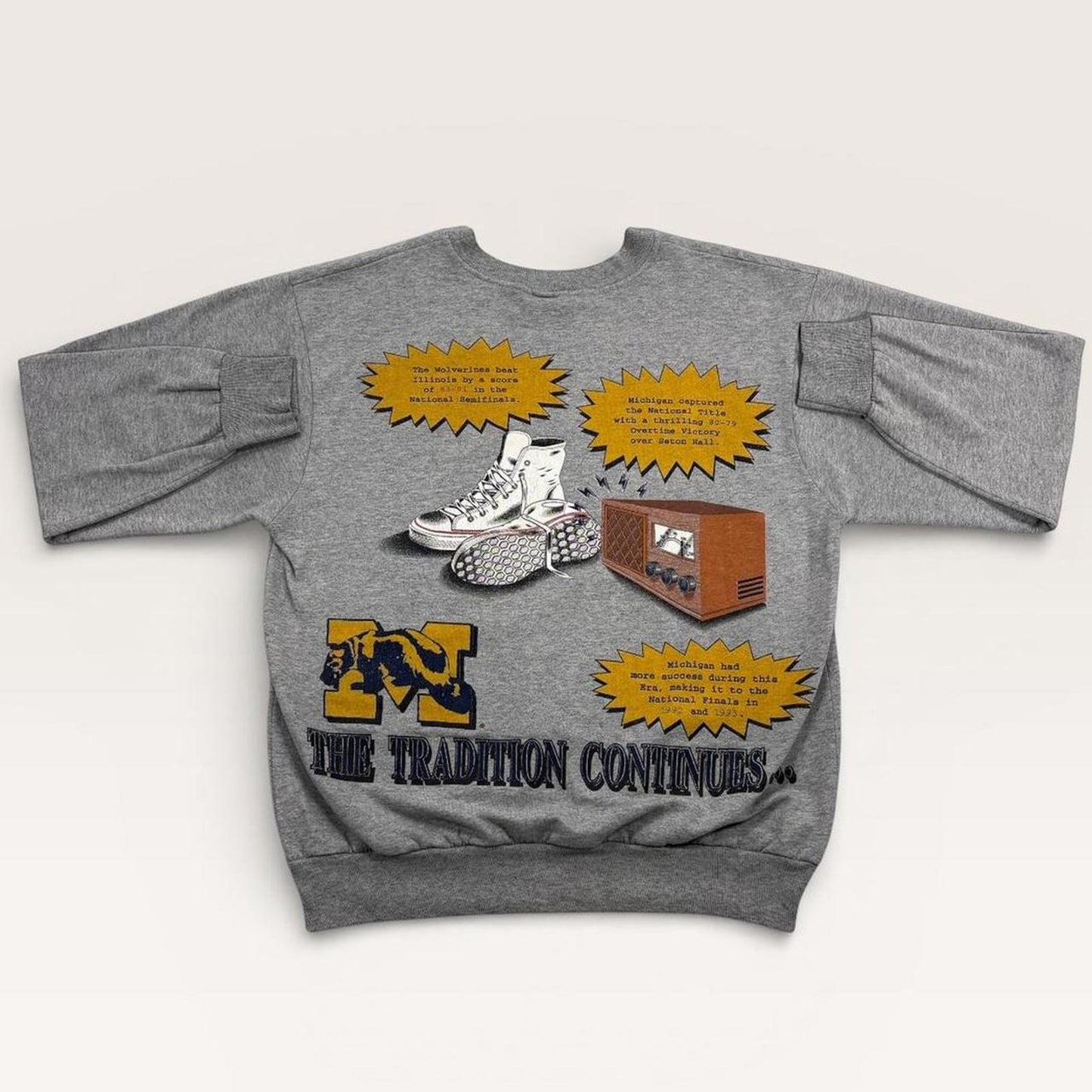 Vintage 90s USA University of Michigan Wolverines varsity sweatshirt