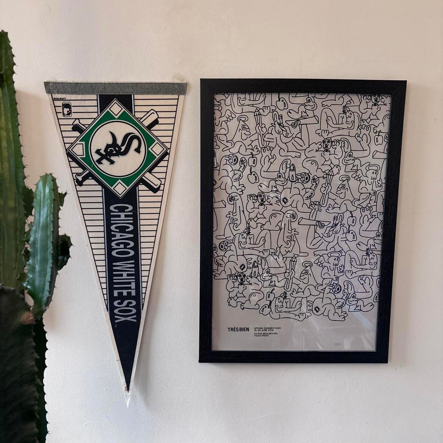 Vintage 90s USA Chicago White Sox MLB major league baseball felt pennant