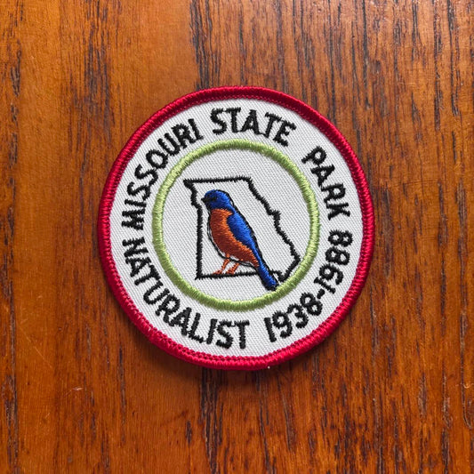 Vintage 80s USA Missouri state park naturalist embroidered patch
