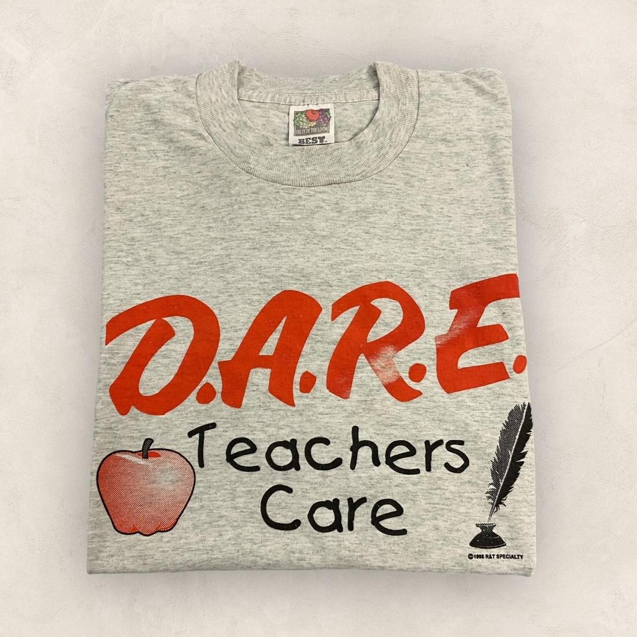 Vintage 90s DARE Teachers Care graphic t-shirt