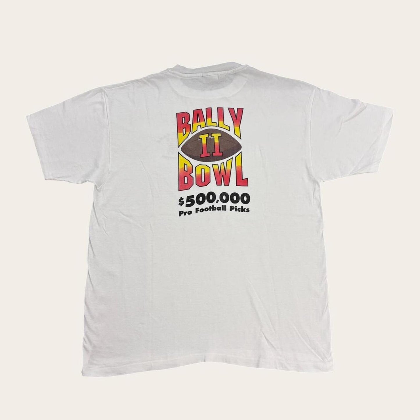 Vintage 90s USA Bally Bowl hotel casino Las Vegas NFL American Football t-shirt