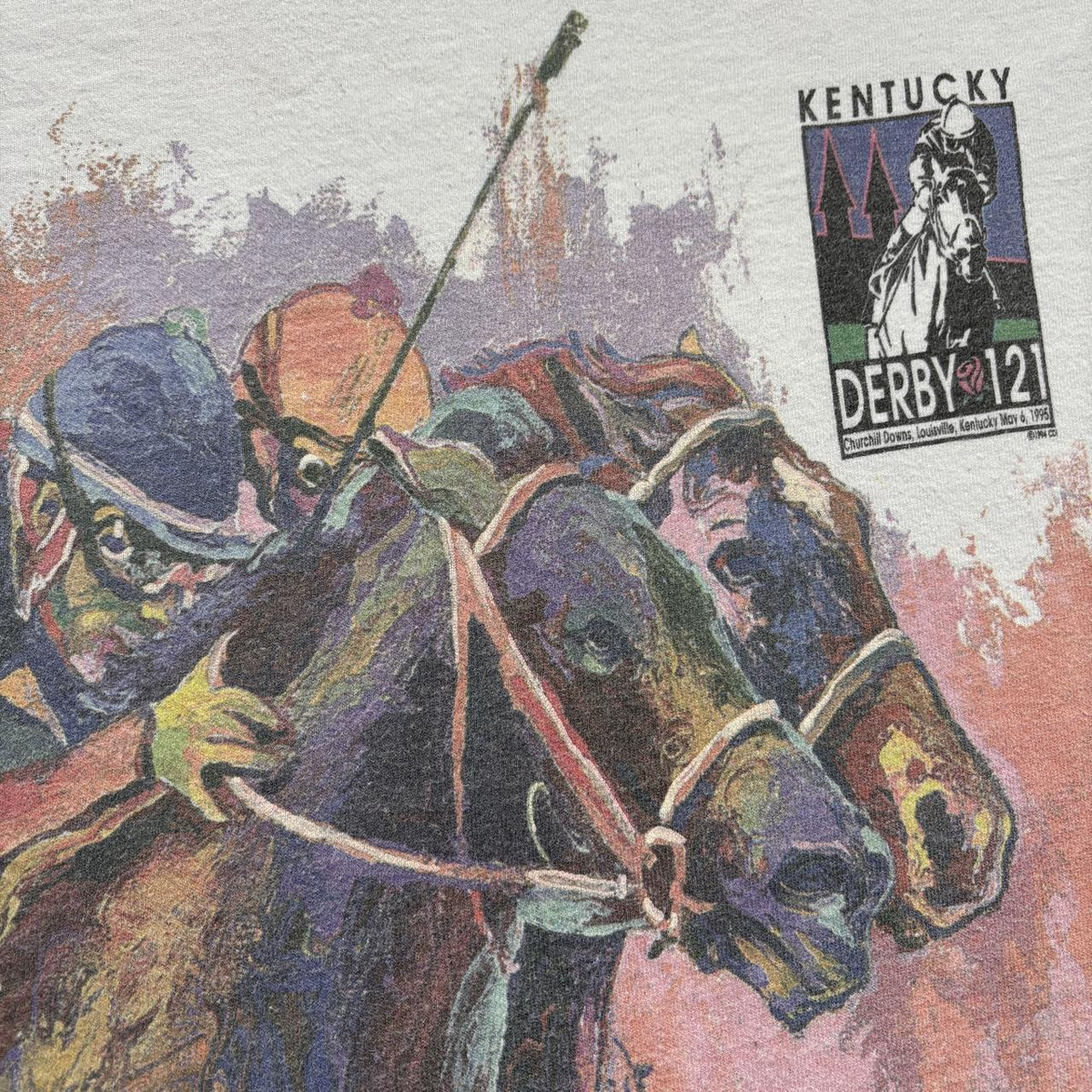 Vintage 90s USA Kentucky Derby horse racing Churchill Downs jockey t-shirt