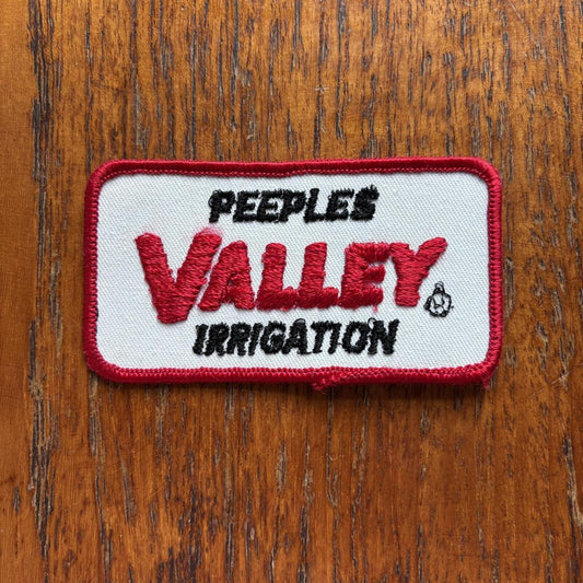 Vintage 90s USA Peeples valley irrigation Arizona agriculture embroidered patch