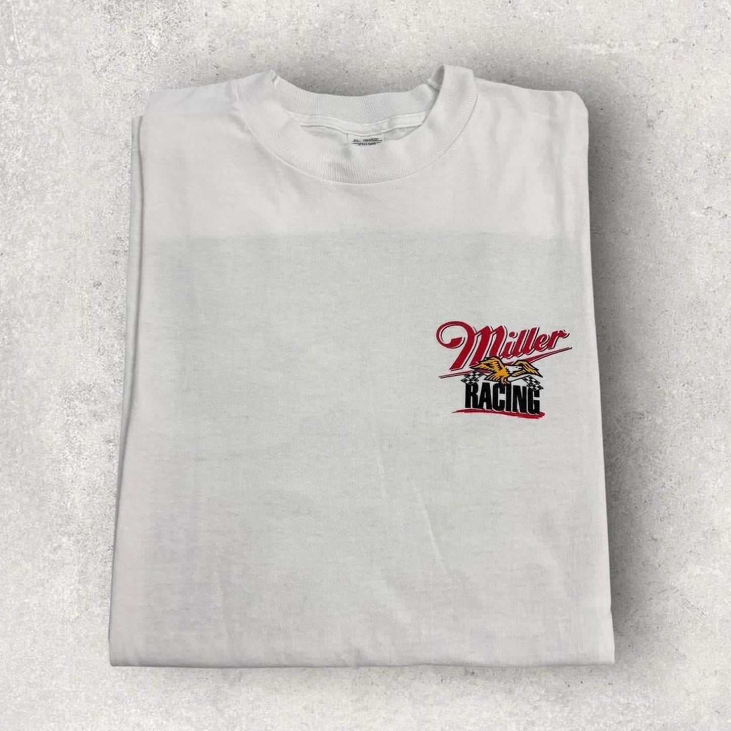 Vintage 90s USA Miller beer Racing Team NASCAR Indy 500 motorsport t-shirt