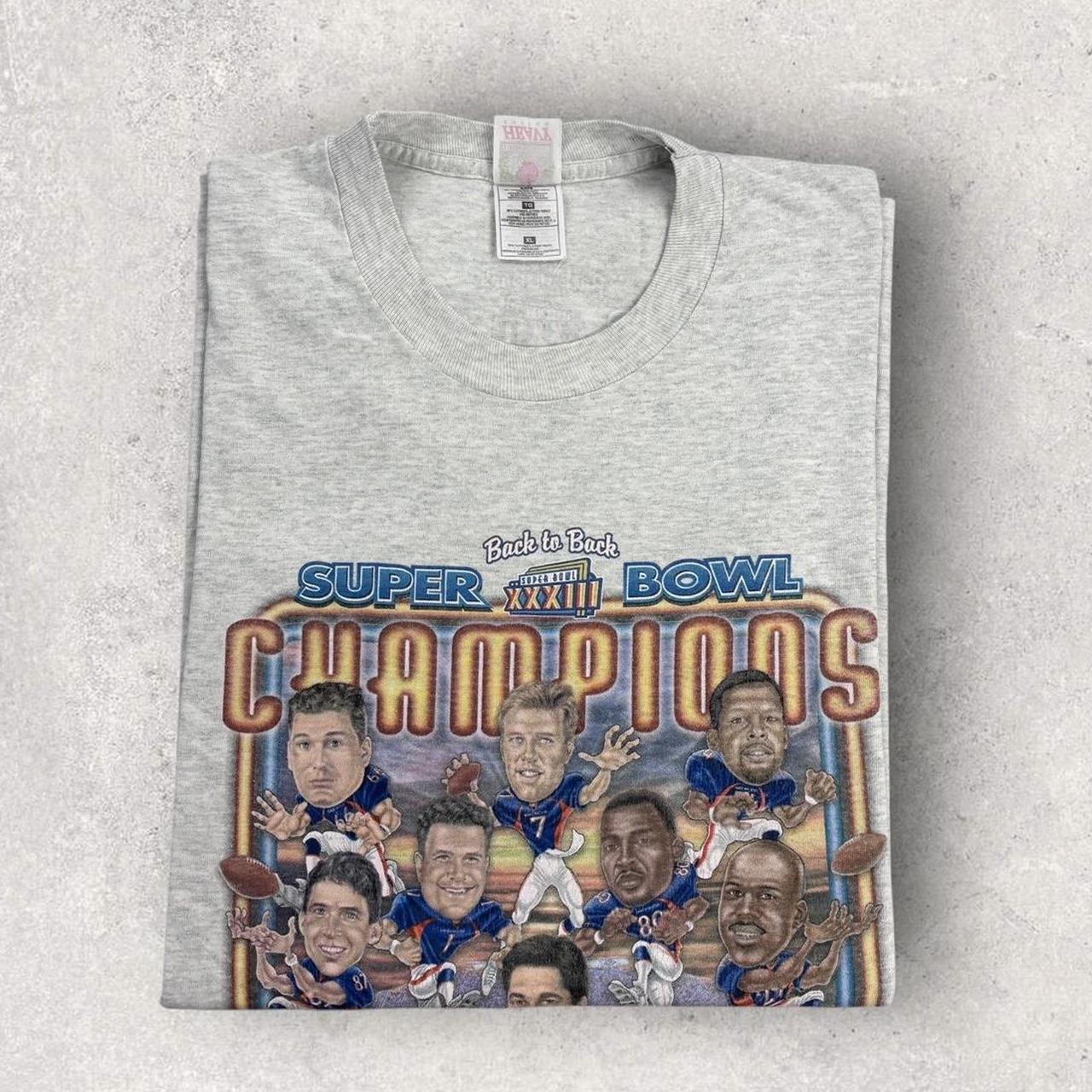 Vintage 90s USA Super Bowl 33 NFL American Football Denver Broncos graphic t-shirt