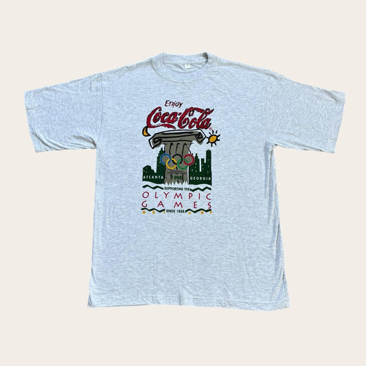 Vintage 90s USA Coca Cola Atlanta Olympics summer games athletics t-shirt