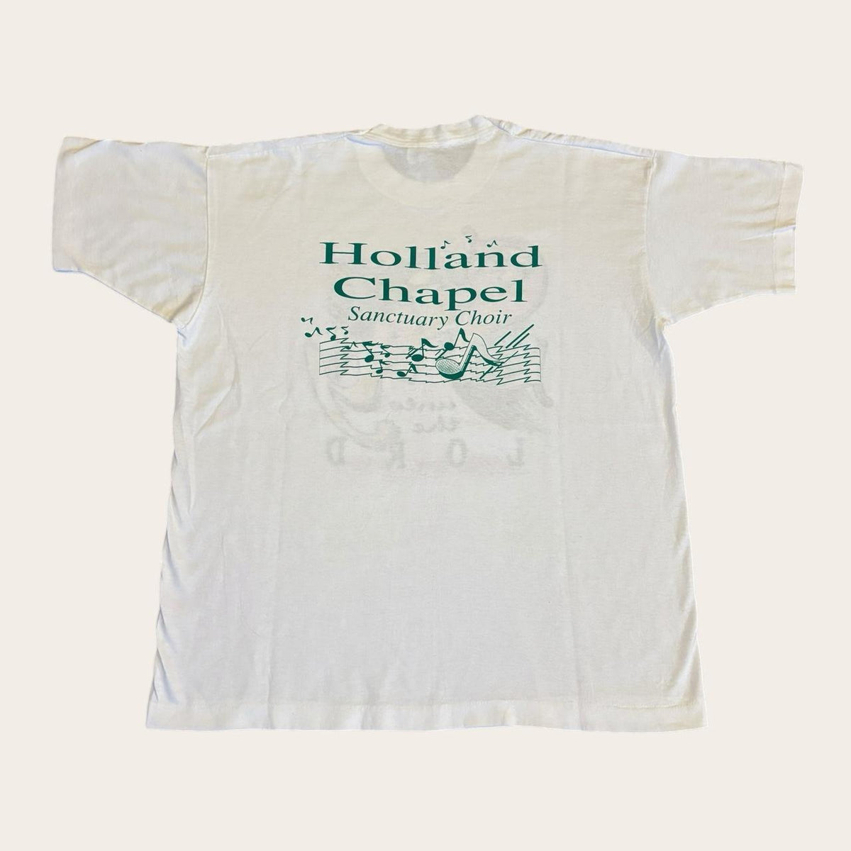 Vintage 90s USA Christian sing unto the lord Jesus Holland Chapel choir t-shirt