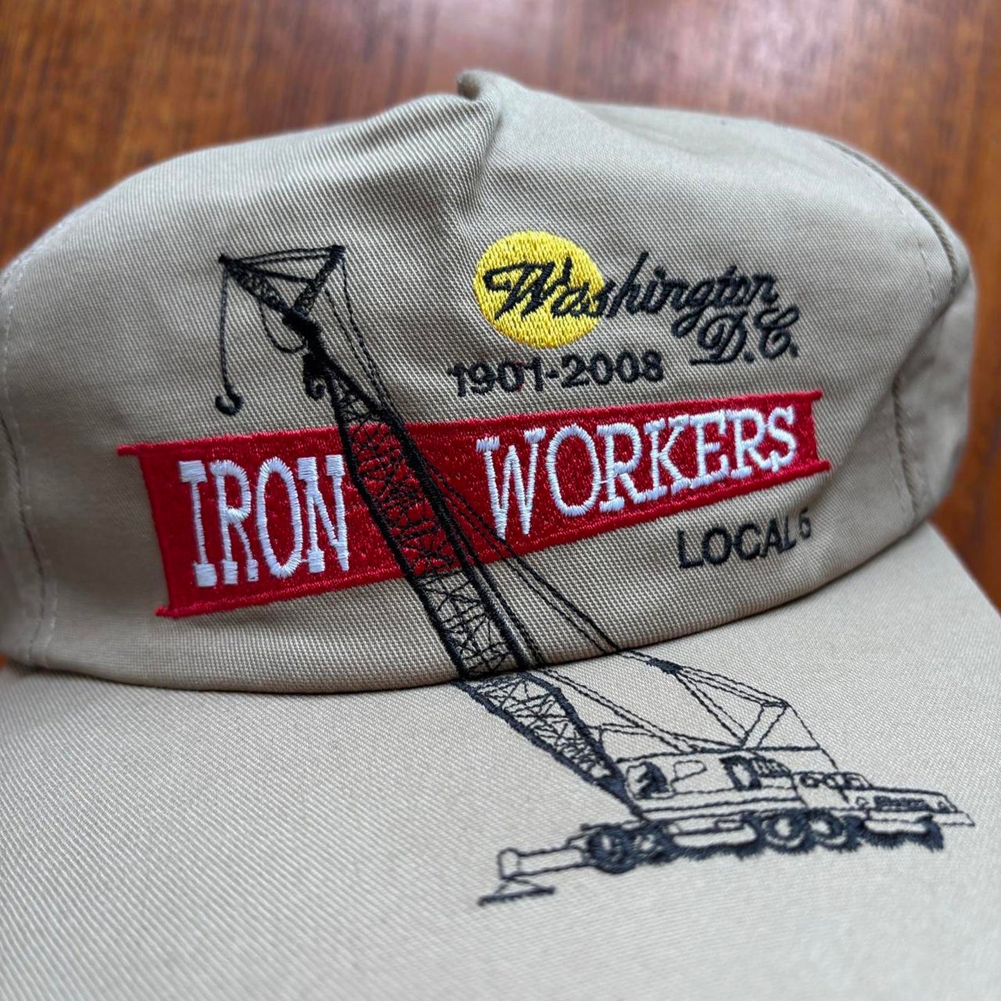 Vintage Y2K Iron workers local crew Washington DC construction baseball cap