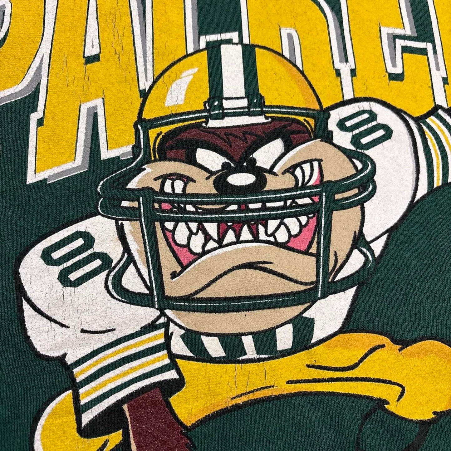 Vintage 90s Green Bay Packers NFL American Football Taz Looney Tunes sweatshirt
