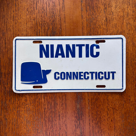 Vintage 90s USA Niantic Connecticut fishing vintage whaling town novelty license plate