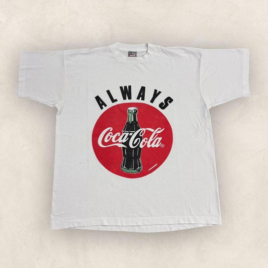 Vintage 90s USA Coca Cola Coke soda soft drink promotional t-shirt