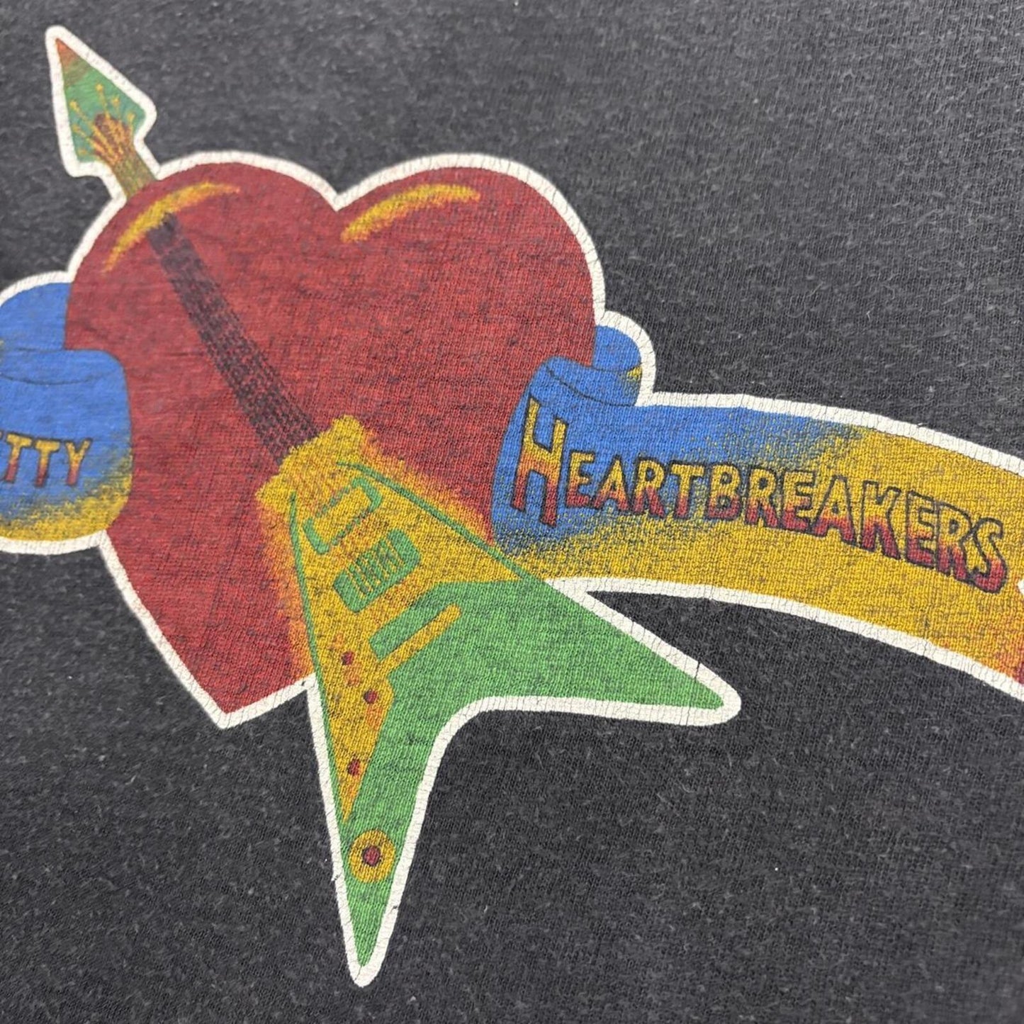 Vintage 80s USA Tom Petty & The Heartbreakers world tour band t-shirt