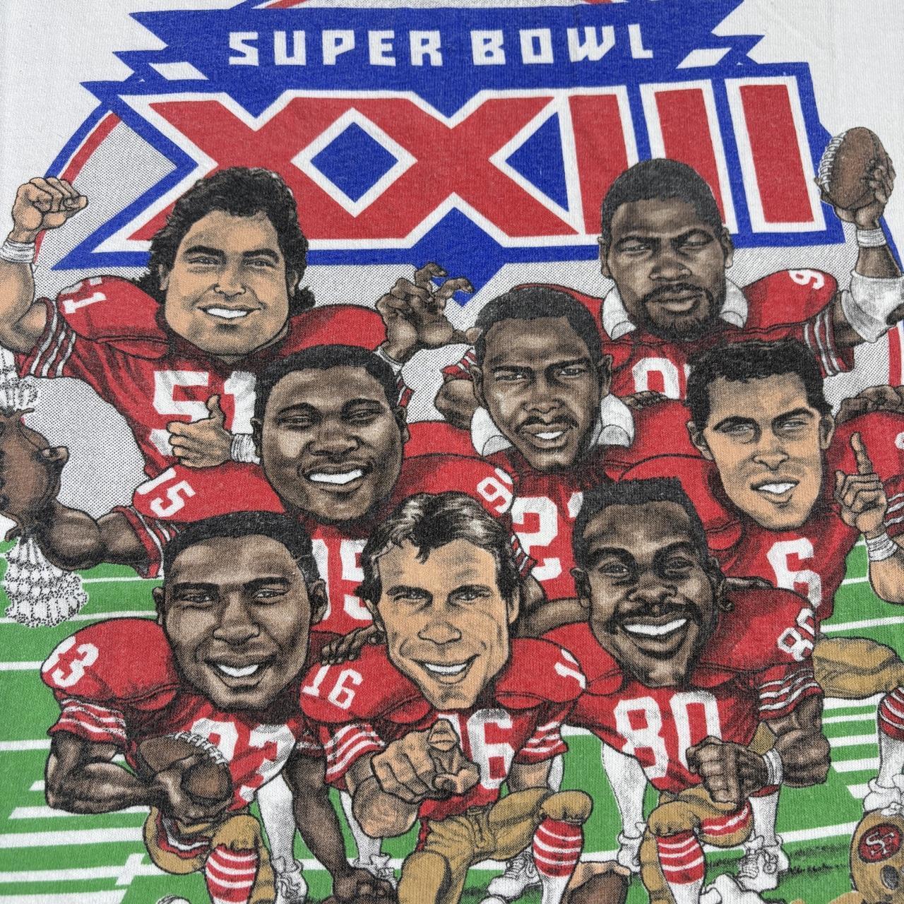 Vintage 80s USA San Francisco 49ers Super Bowl 23 NFL American Football t-shirt