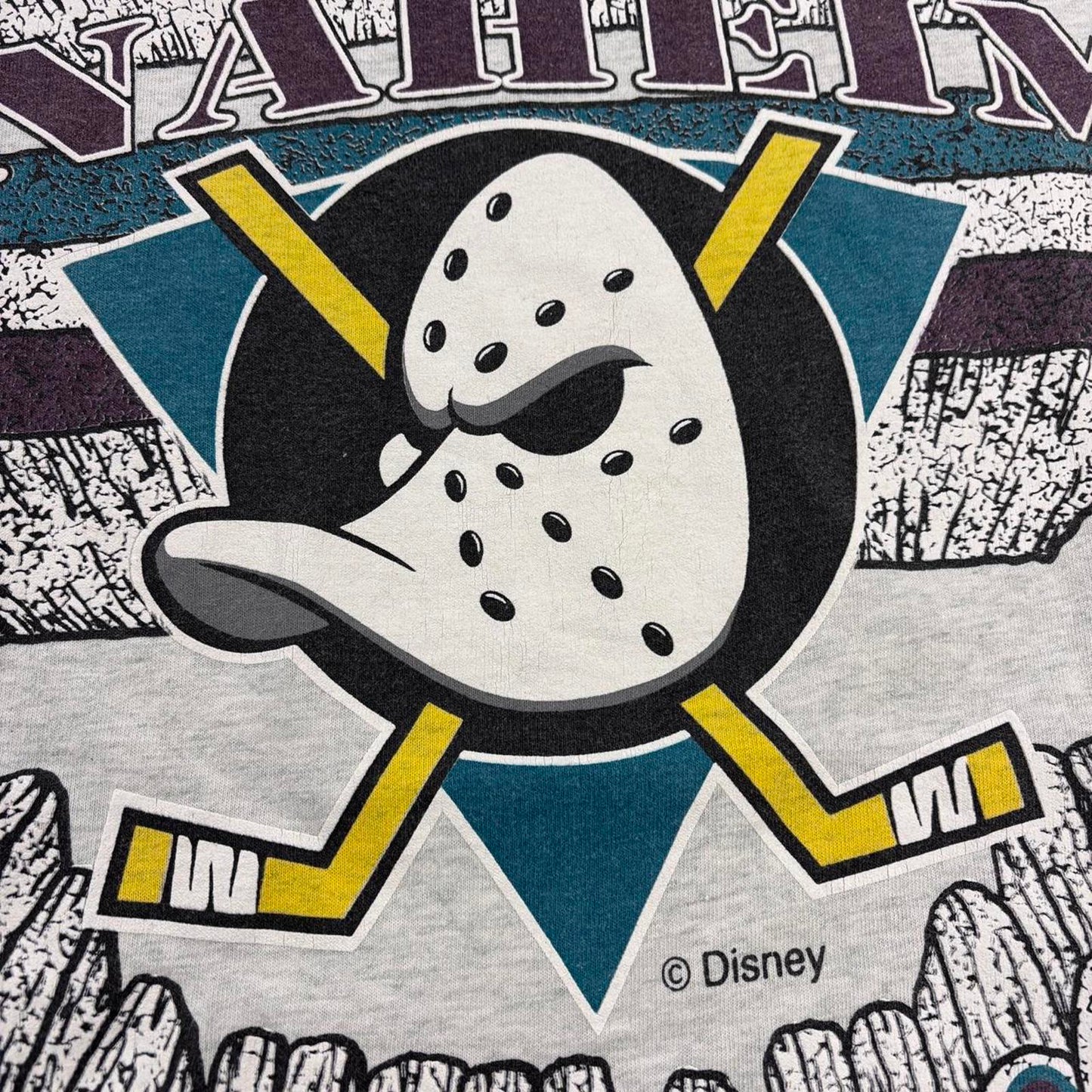 Vintage 90s USA Anaheim mighty ducks NHL ice hockey graphic t-shirt
