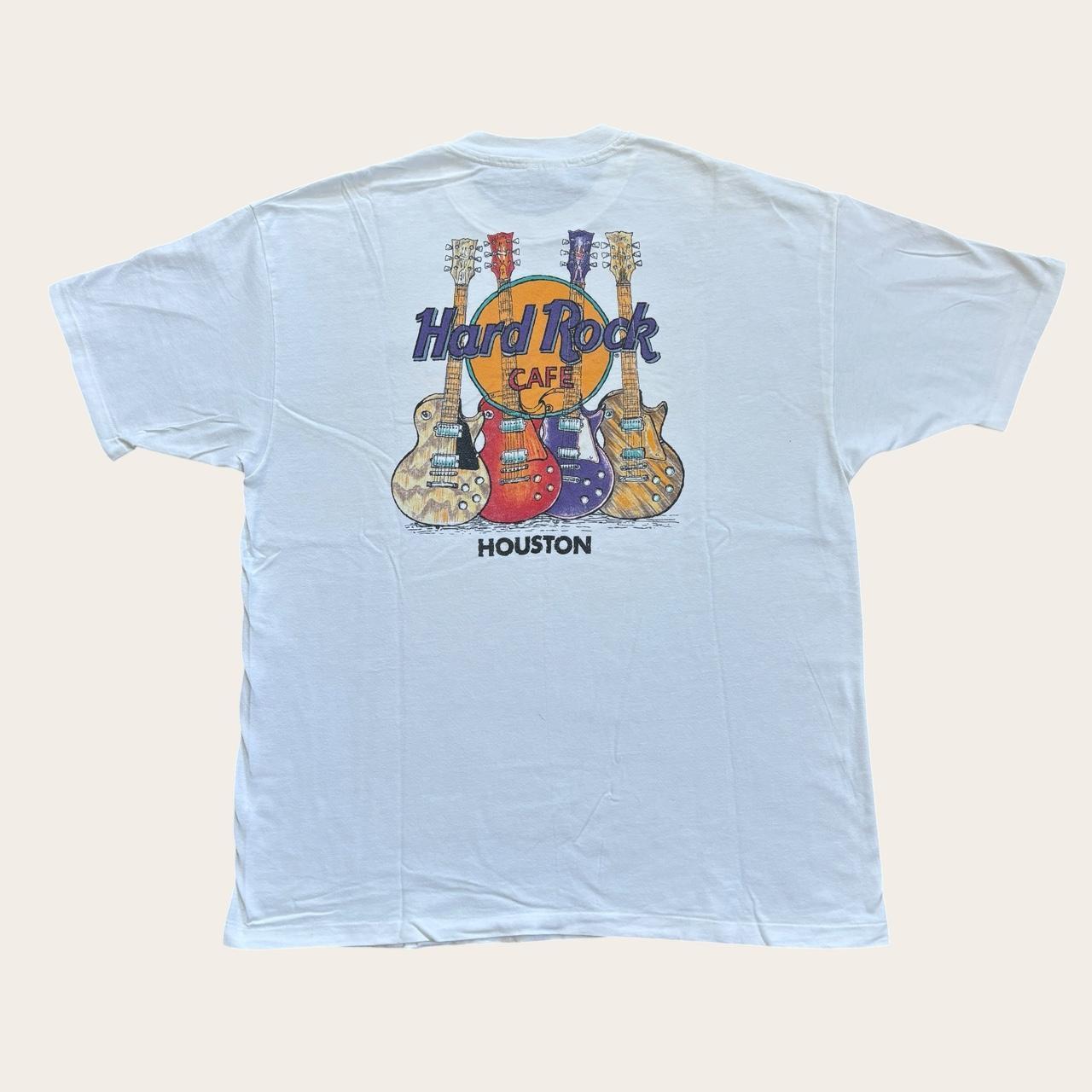Vintage 90s USA Hard Rock Cafe Houston Texas bar restaurant souvenir t-shirt