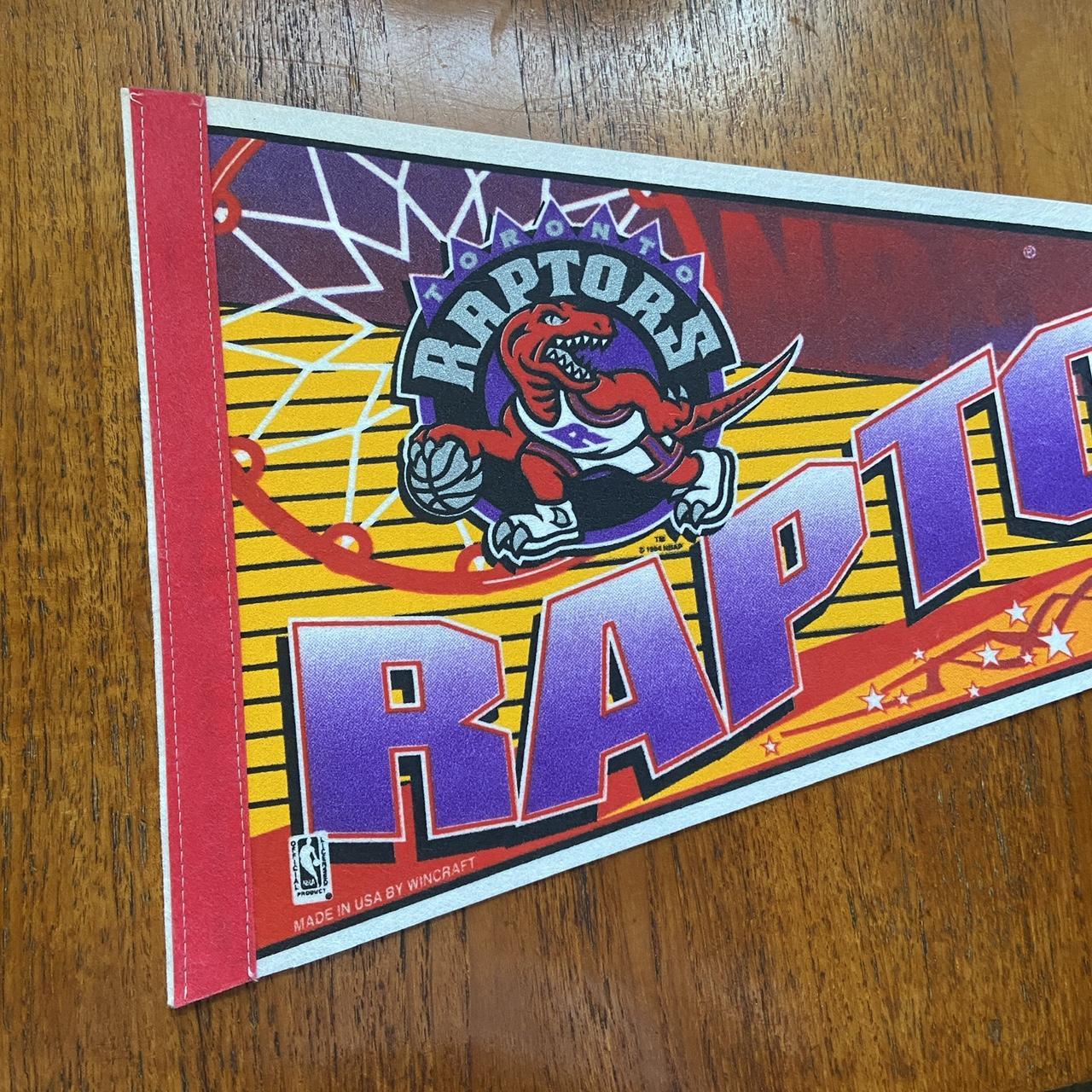 Vintage 90s Canada Toronto Raptors NBA basketball felt pennant