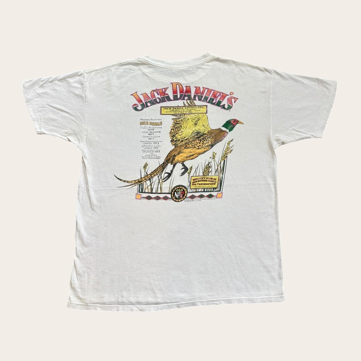 Vintage 90s USA Jack Daniel’s whiskey bourbon distillery Tennessee t-shirt