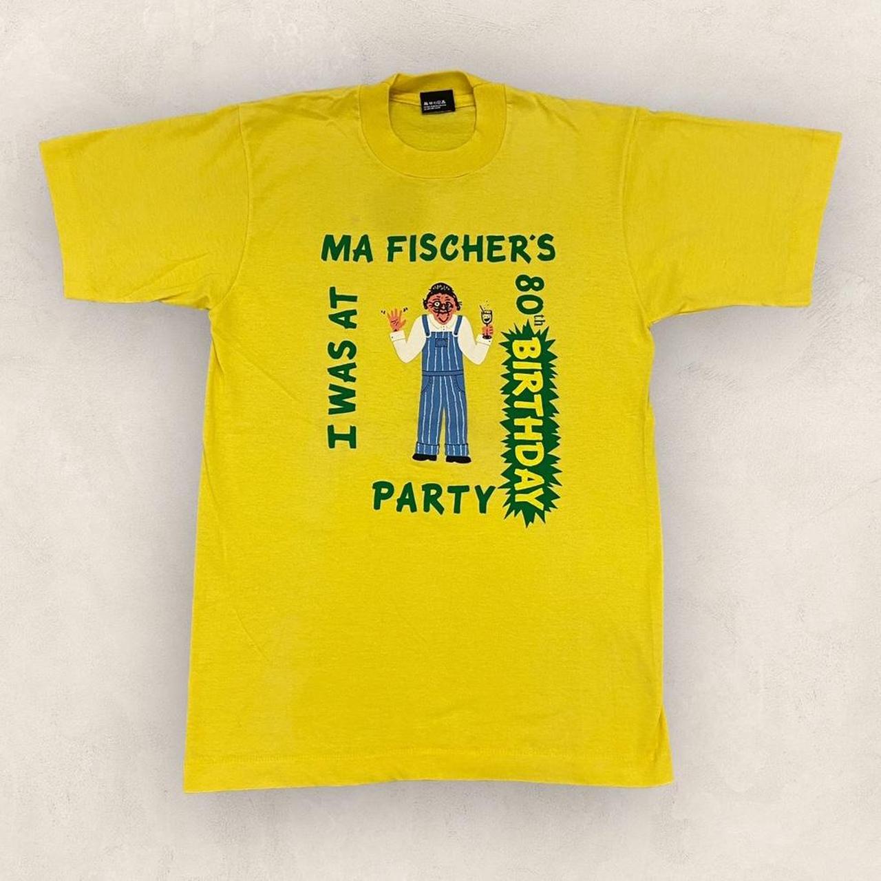 Vintage 90s USA Ma Fischer’s 80th birthday celebration graphic t-shirt