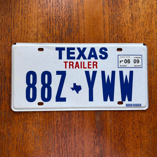 Vintage Y2K Texas trailer American license plate