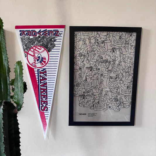 Vintage 90s USA New York Yankees MLB baseball pennant