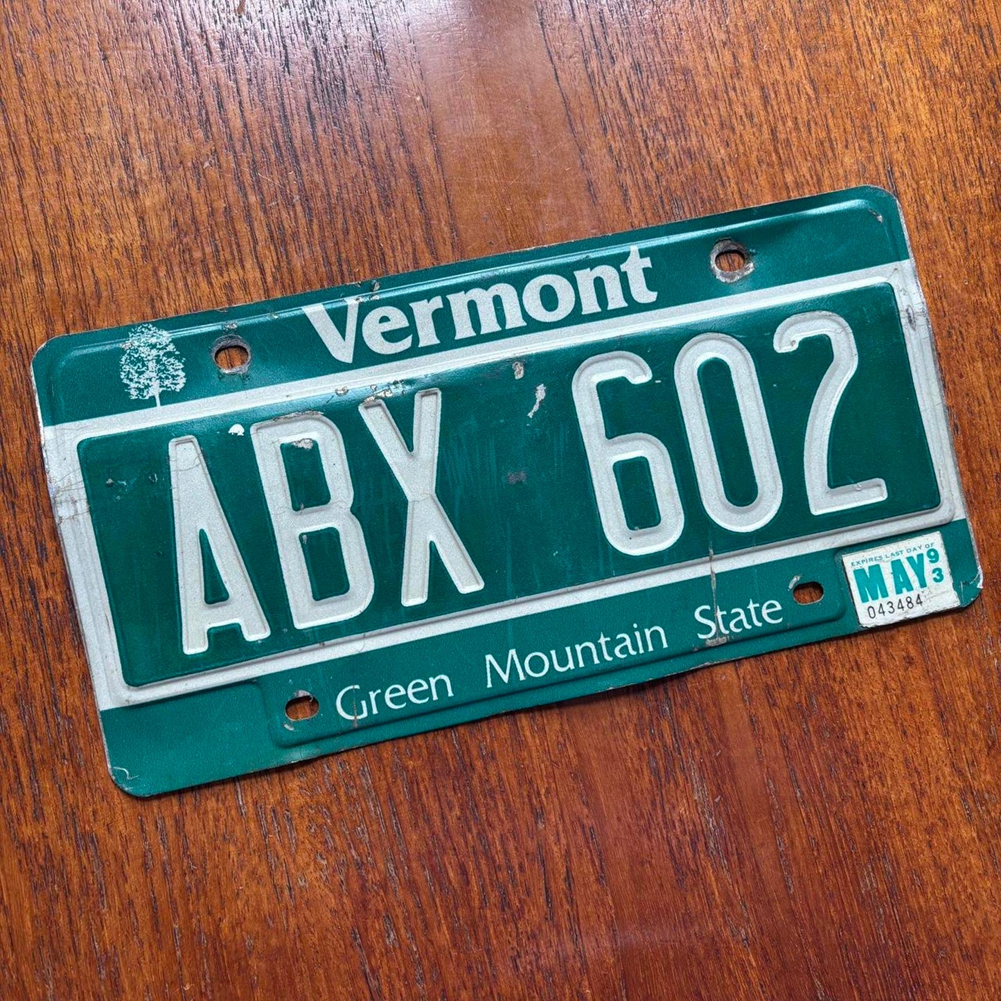 Vintage 90s USA Vermont Green Mountain State American license plate