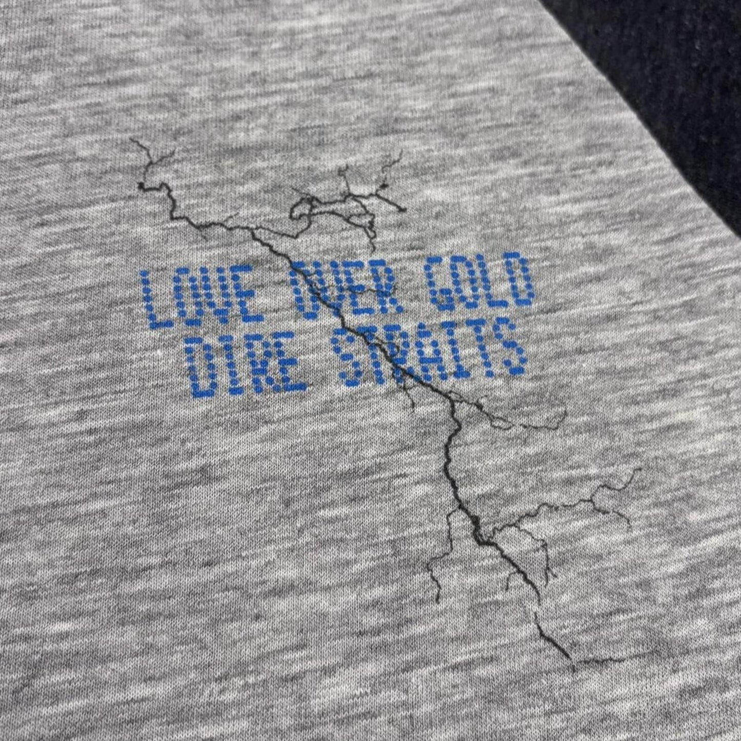 Vintage 80s Dire Straits love over gold UK Tour rock music raglan band t-shirt