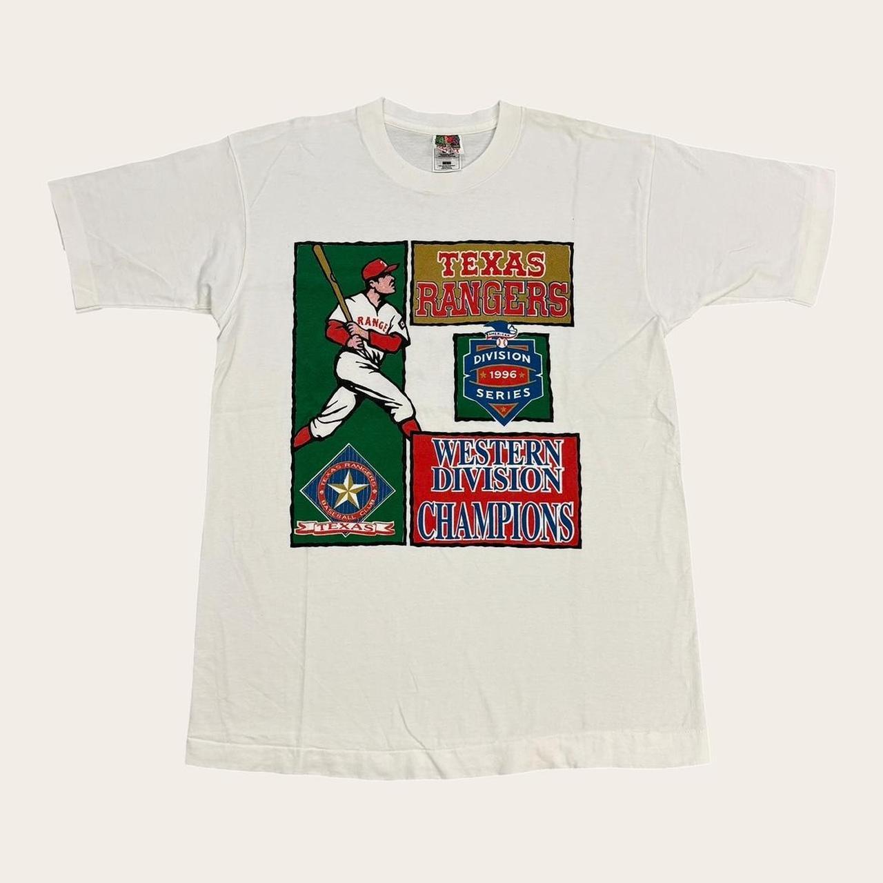 Vintage 90s USA Texas Rangers MLB baseball western division champions t-shirt